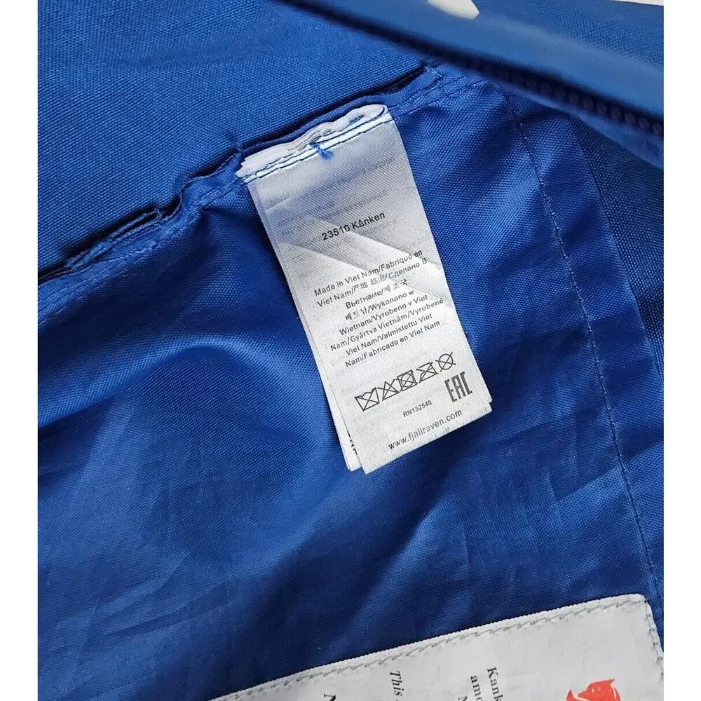 Fjallraven Kanken Canvas Travel‎ Bag School Backpack Shoulder Blue Sweden 23510